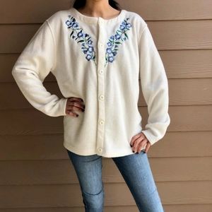 Pure Alaska button down Sherpa-like sweater cardigan